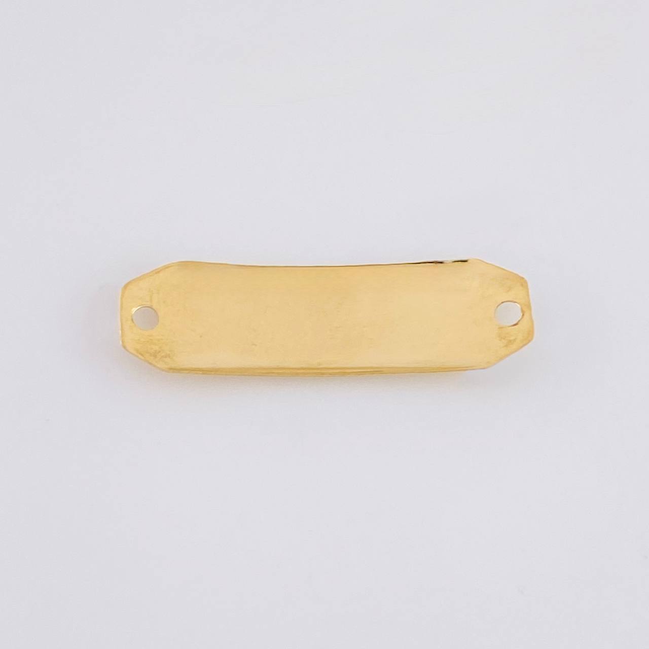 Herraje Placa Octagonal 0.6g / 2.5cm Oro Amarillo 18K