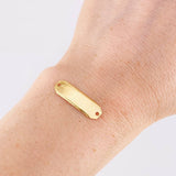 Herraje Placa Octagonal 0.65g / 2.5cm Oro Amarillo 18K