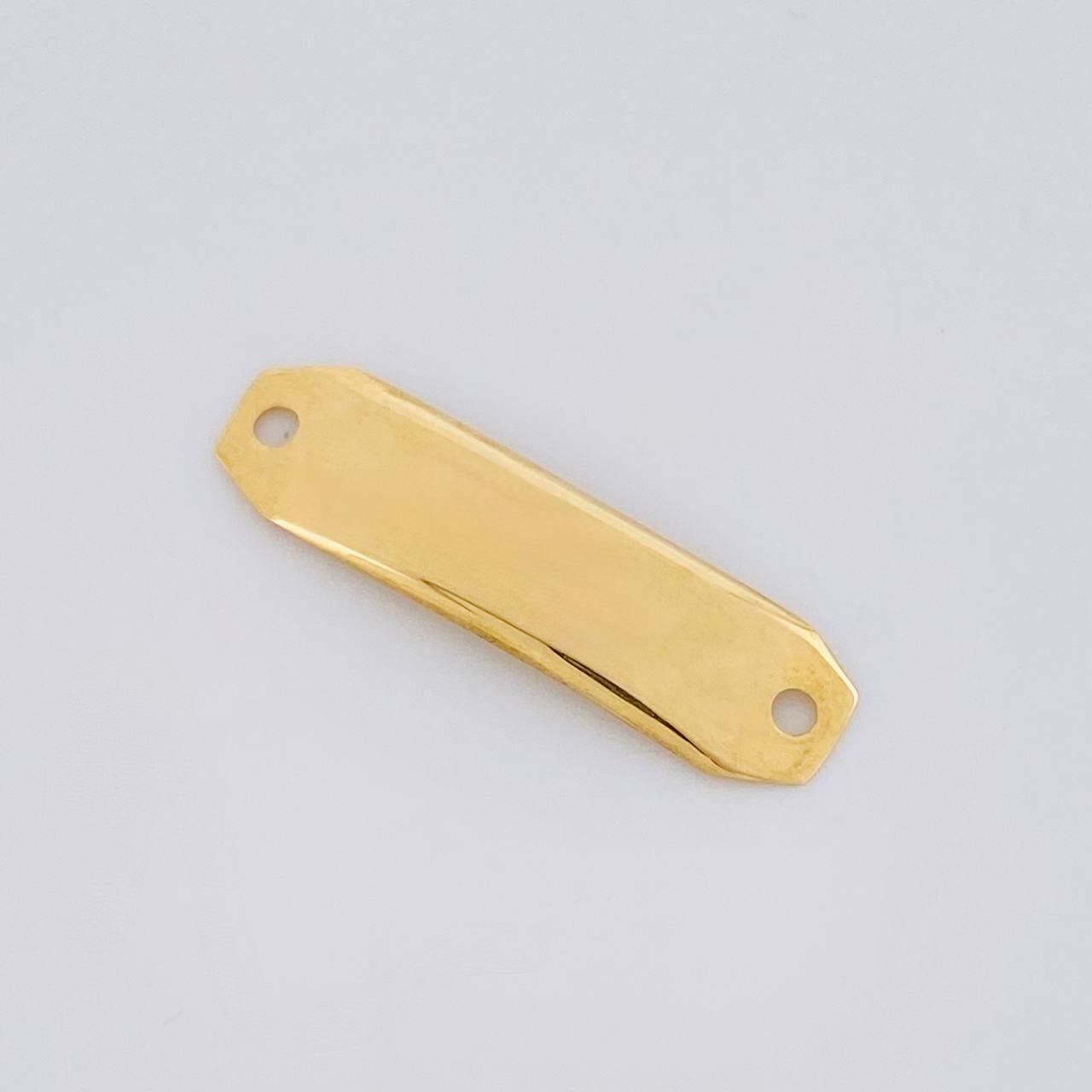 Herraje Placa Octagonal 0.5g / 2.3cm Oro Amarillo 18K