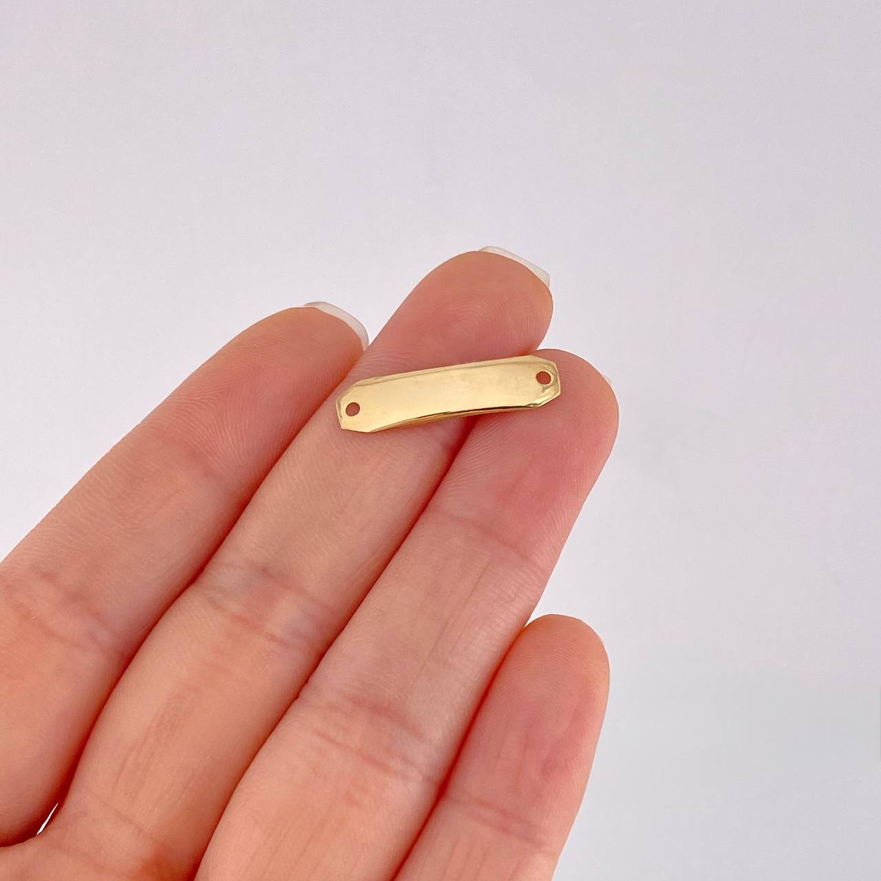 Herraje Placa Octagonal 0.5g / 2.3cm Oro Amarillo 18K