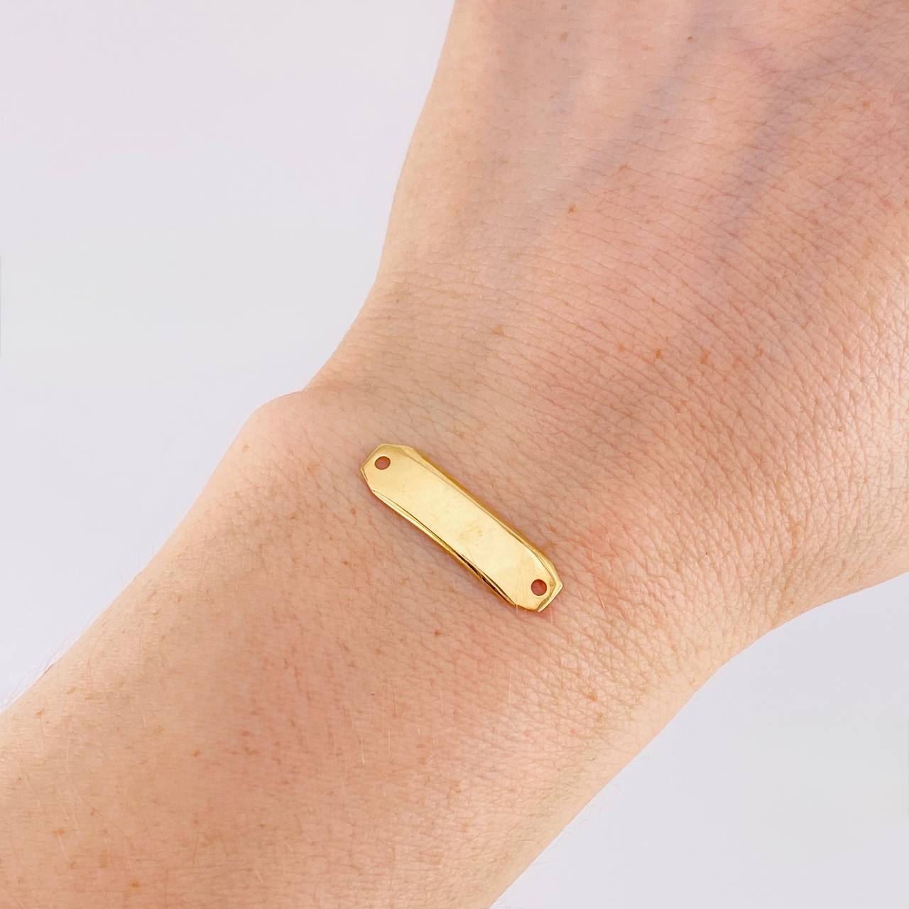 Herraje Placa Octagonal 0.5g / 2.3cm Oro Amarillo 18K