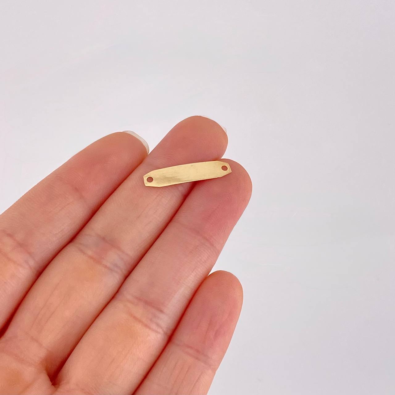 Herraje Placa Octagonal 0.35g / 2.2cm Oro Amarillo 18K