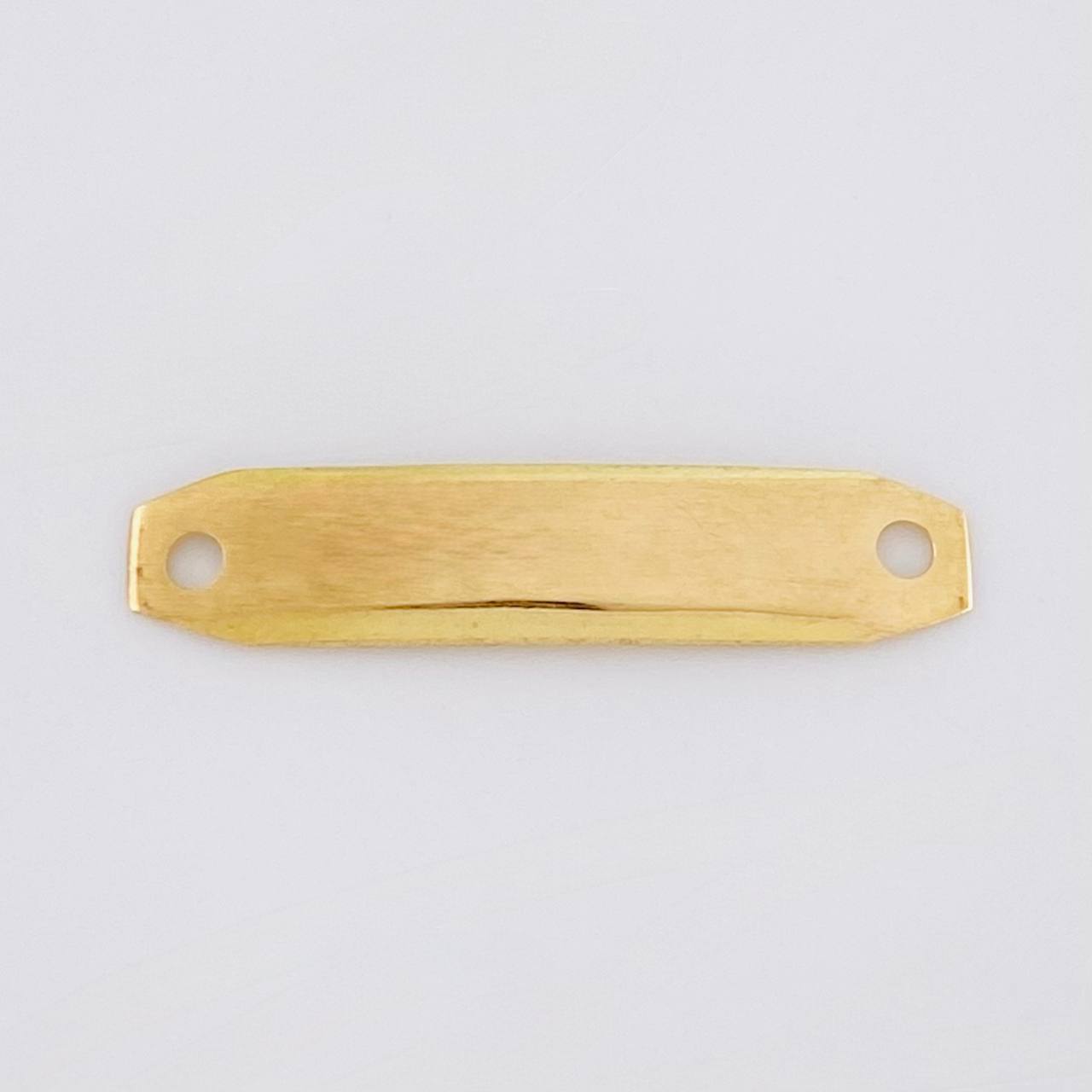 Herraje Placa Octagonal 0.35g / 2.2cm Oro Amarillo 18K