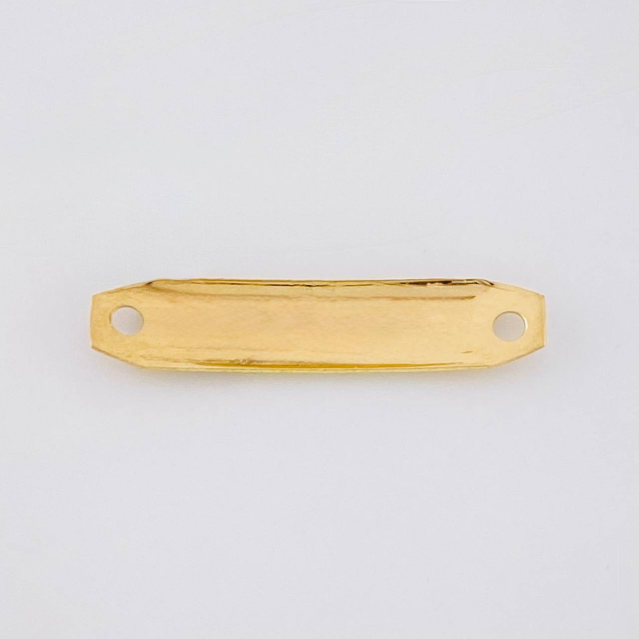 Herraje Placa Octagonal 0.4g / 2.2cm Oro Amarillo 18K