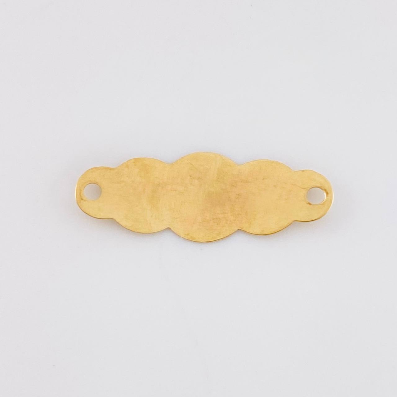 Herraje Placa Nube 0.5g / 2.2cm Oro Amarillo 18K
