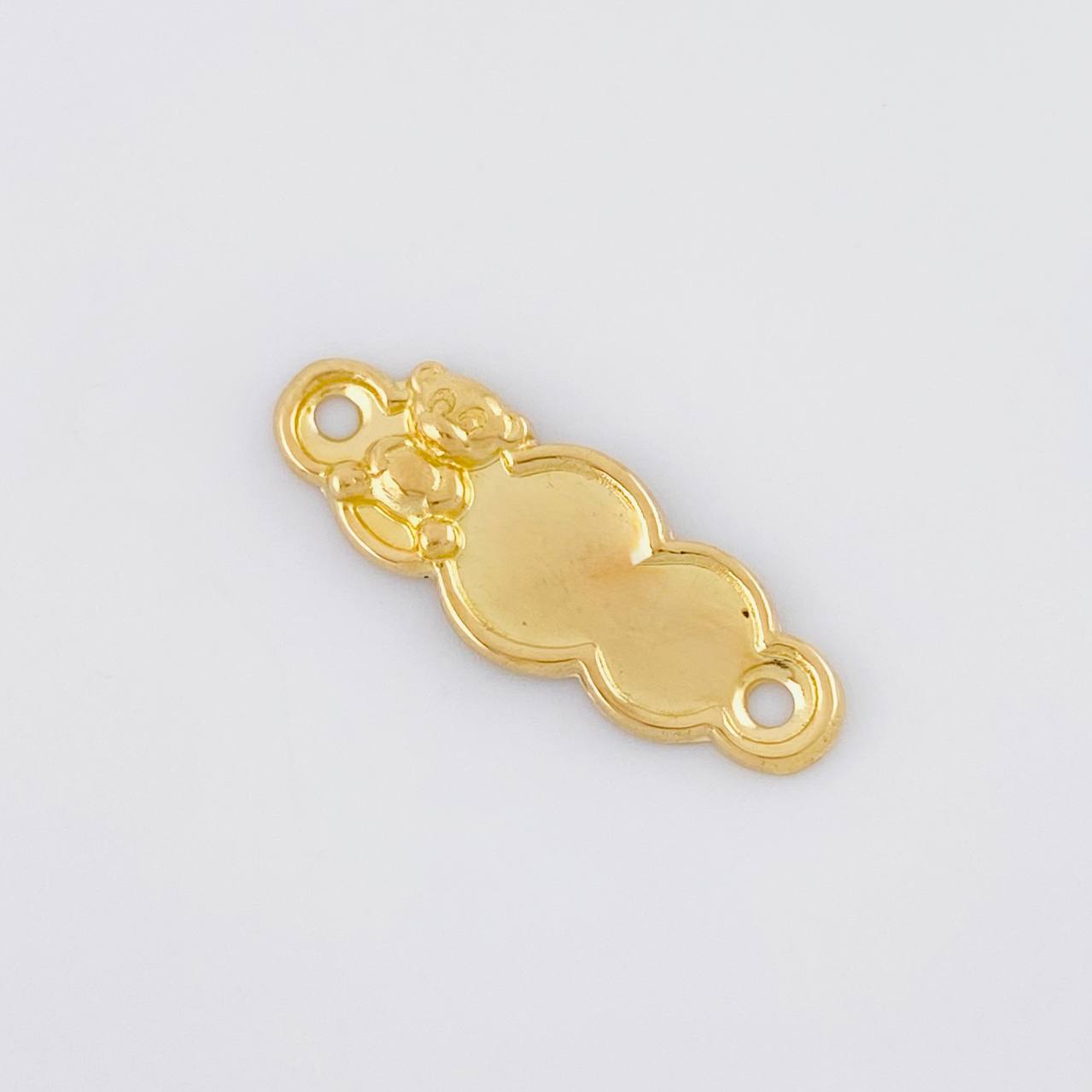 Herraje Placa Nube Oso 0.45g / 2.3cm Oro Amarillo 18K