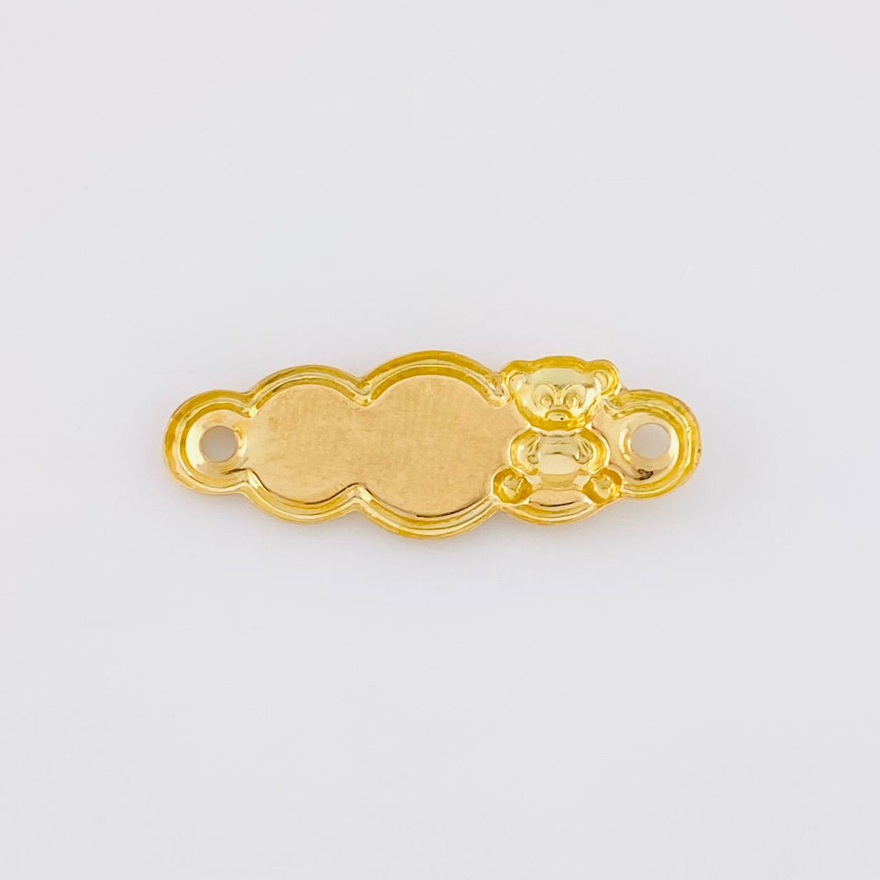 Herraje Placa Nube Oso 0.45g / 2.3cm Oro Amarillo 18K