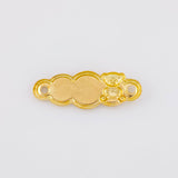 Herraje Placa Nube Oso 0.4g / 2.3cm Oro Amarillo 18K