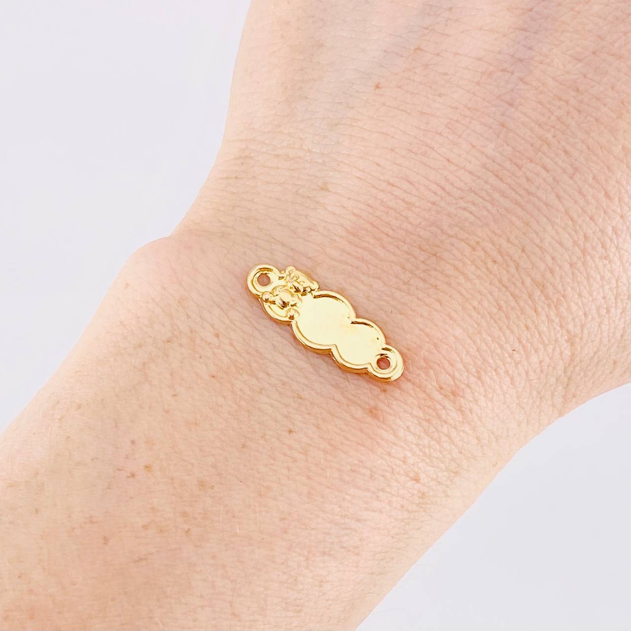 Herraje Placa Nube Oso 0.45g / 2.3cm Oro Amarillo 18K