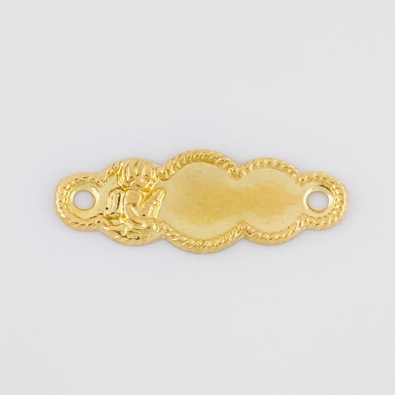 Herraje Placa Nube Ángel de la Guarda 0.45g / 2.3cm Oro Amarillo 18K