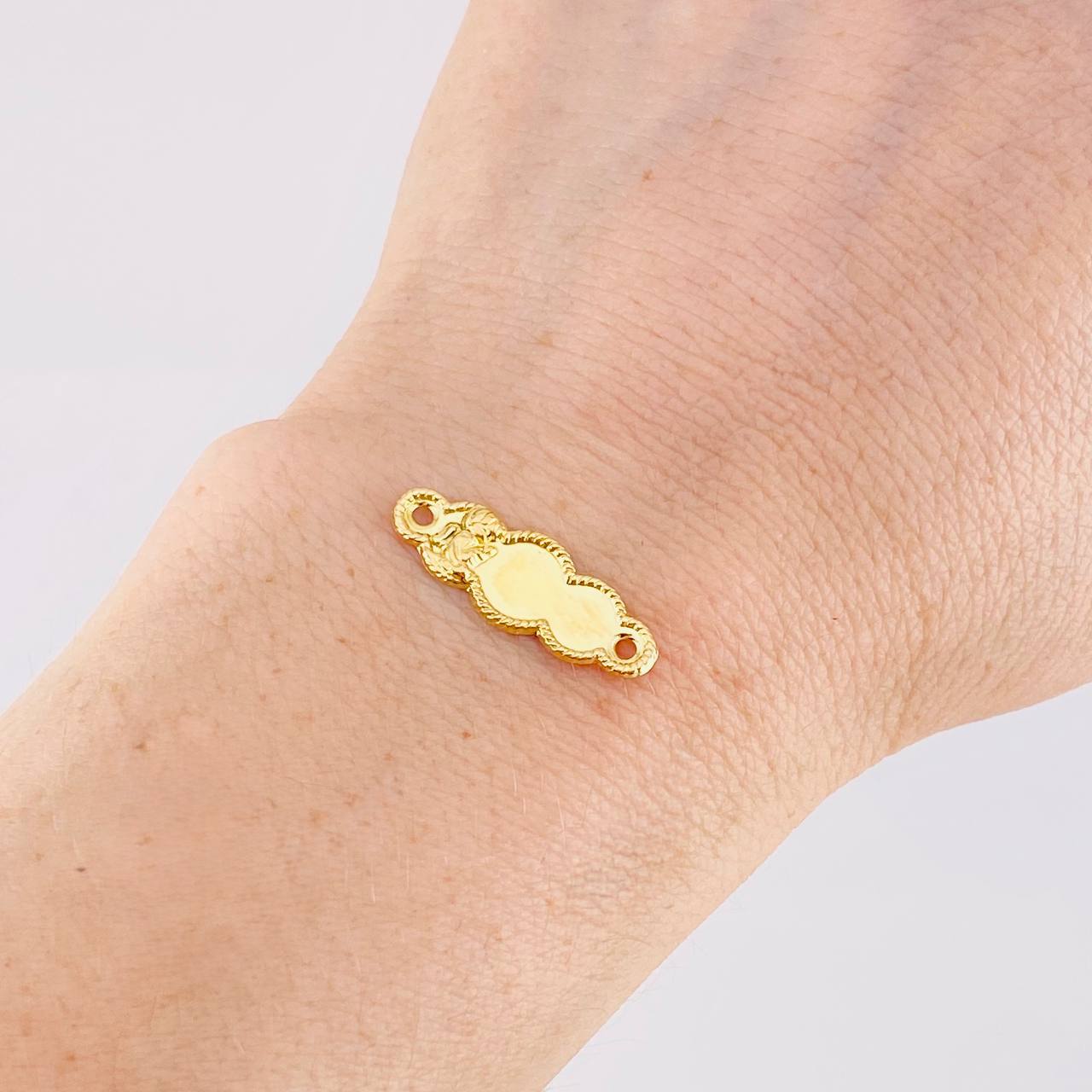 Herraje Placa Nube Ángel de la Guarda 0.45g / 2.3cm Oro Amarillo 18K