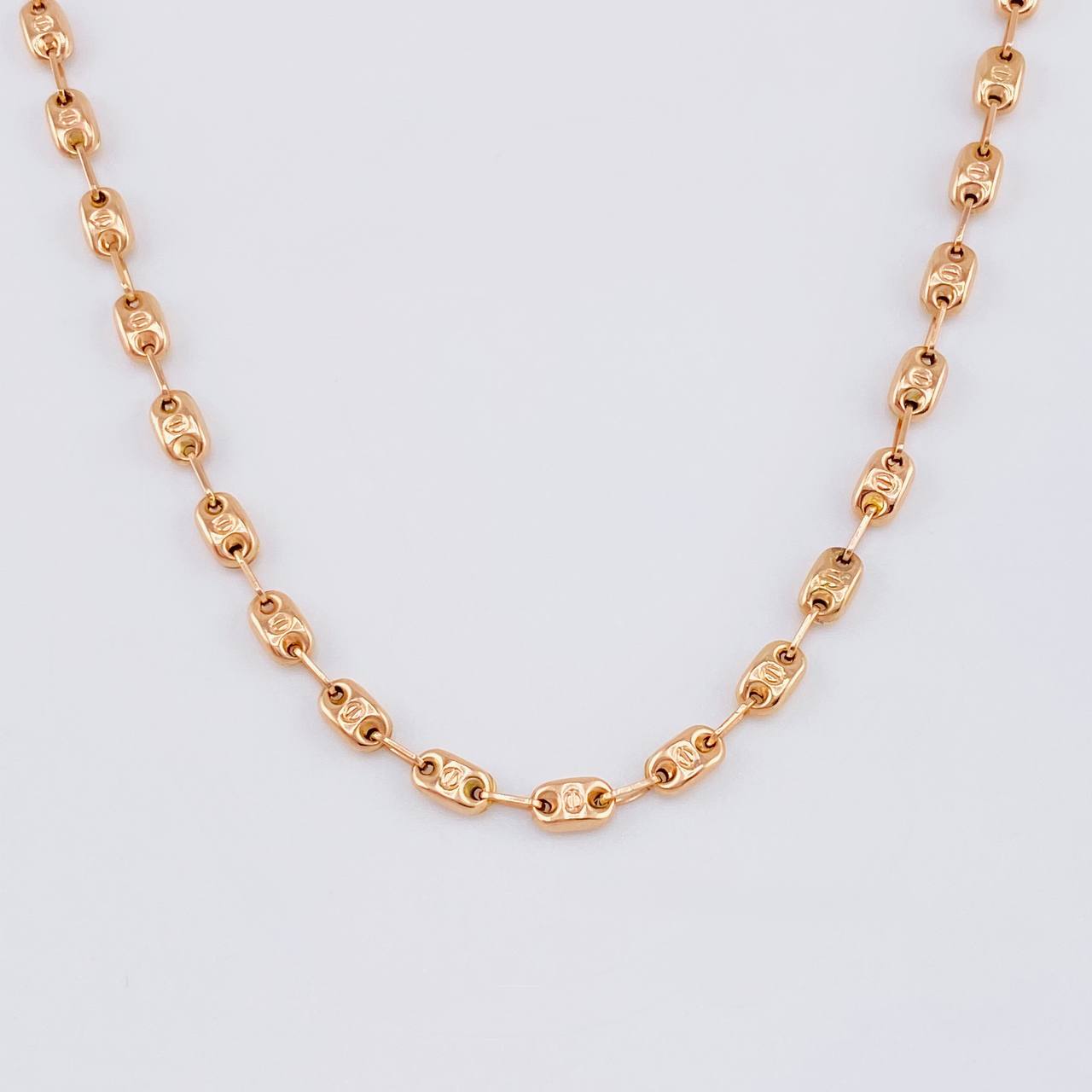 Cadena Rustica Tornillo 9.55g / 65cm / 3.6mm Oro Rosa 18K