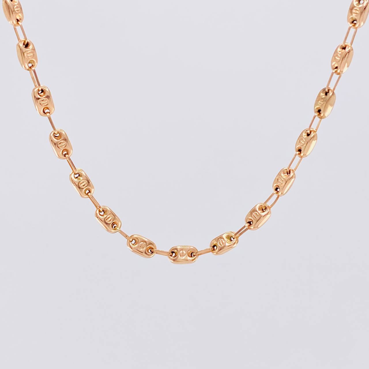 Cadena Rustica Tornillo 9.55g / 65cm / 3.6mm Oro Rosa 18K