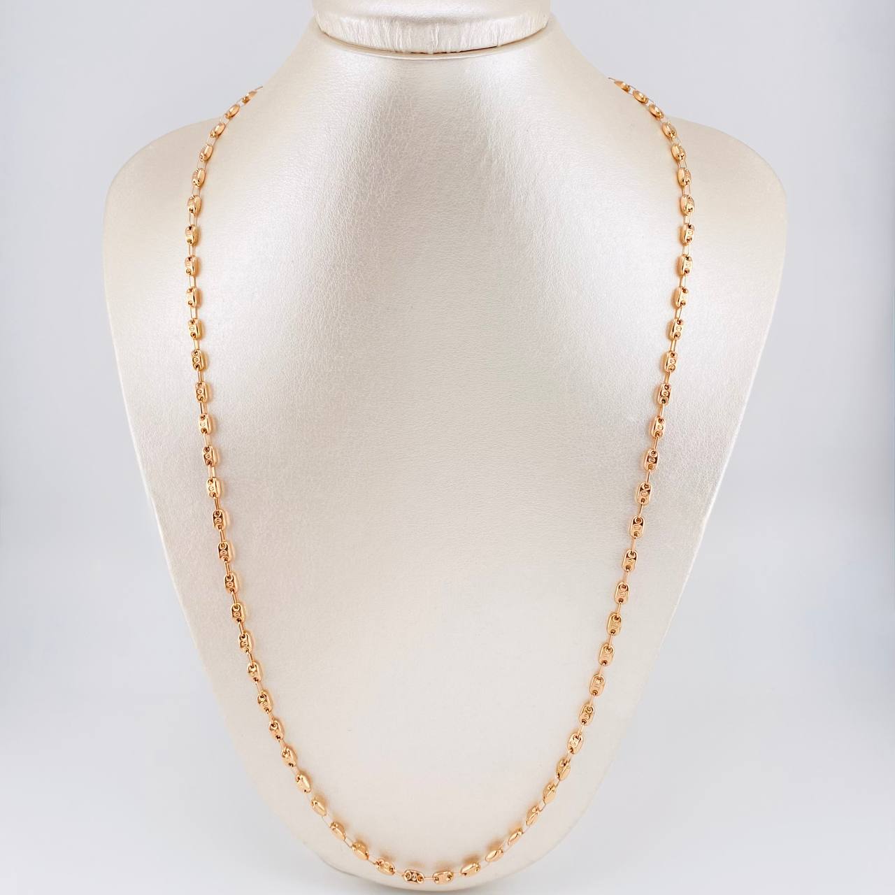 Cadena Rustica Tornillo 9.55g / 65cm / 3.6mm Oro Rosa 18K