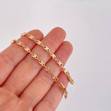 Cadena Rustica Tornillo 9.55g / 65cm / 3.6mm Oro Rosa 18K