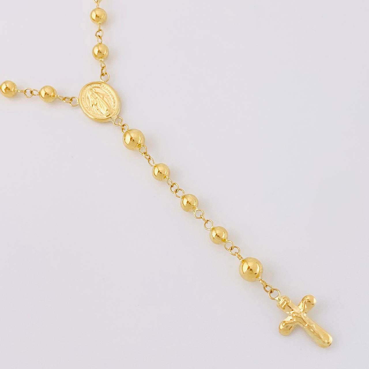 Rosario Virgen Milagrosa 8.05g / 55cm / 4mm Oro Amarillo 18K