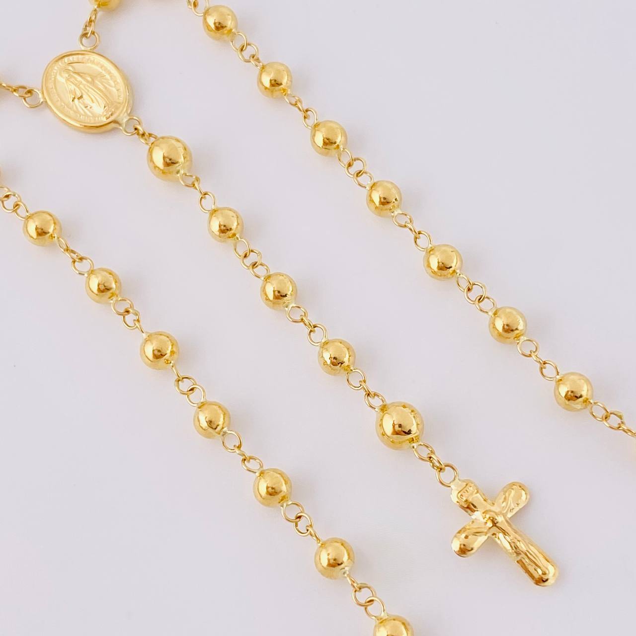 Rosario Virgen Milagrosa 8.55g / 55cm / 4mm Oro Amarillo 18K