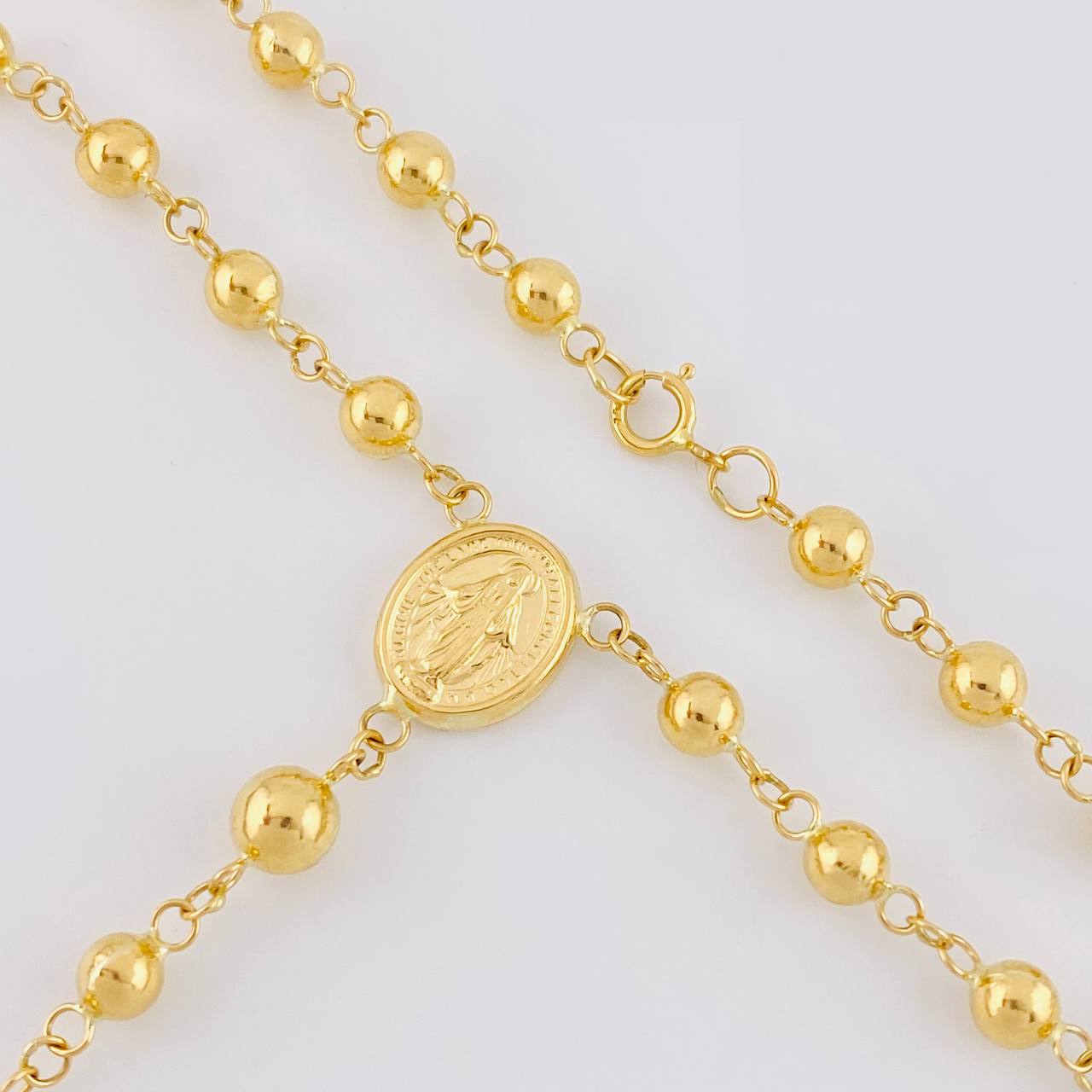 Rosario Virgen Milagrosa 8.05g / 55cm / 4mm Oro Amarillo 18K