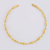 Pulso Rustico Eslabón 3.95g / 21.8cm / 3.3mm Oro Amarillo 18K