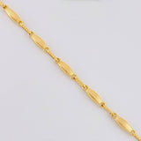 Pulso Rustico Eslabón 3.95g / 21.8cm / 3.3mm Oro Amarillo 18K