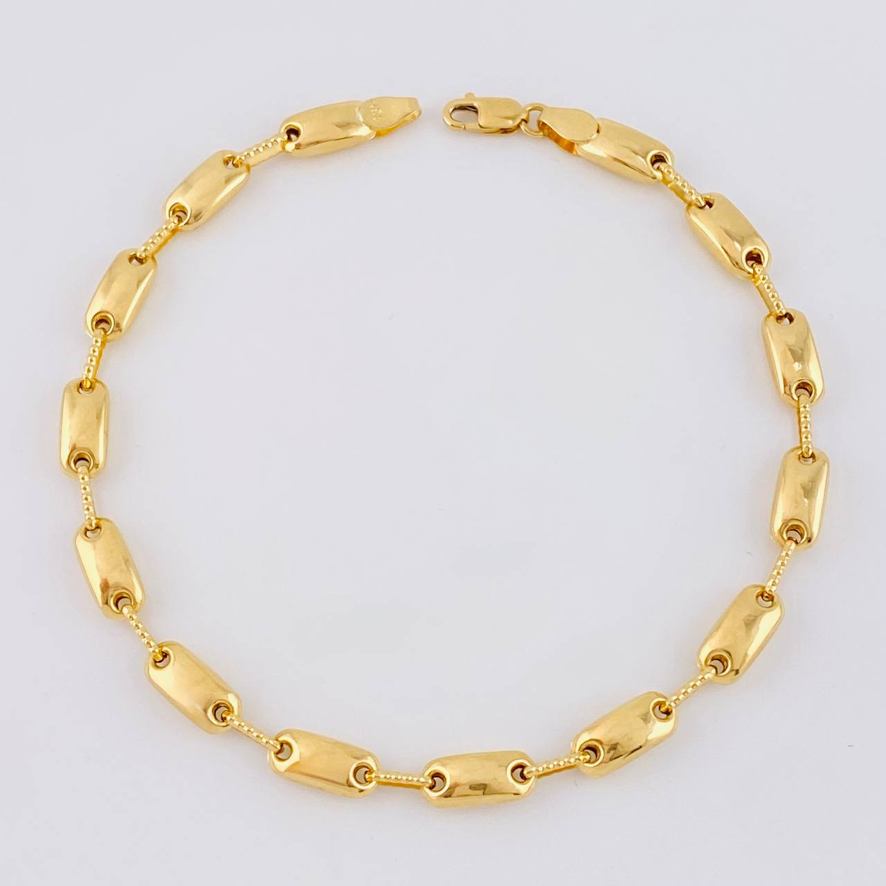 Pulso Rustico Liso 5.1g / 20.3cm / 4.5mm Oro Amarillo 18K