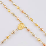 Rosario Virgen Milagrosa 8.55g / 55cm / 4mm Tres Oros 18K