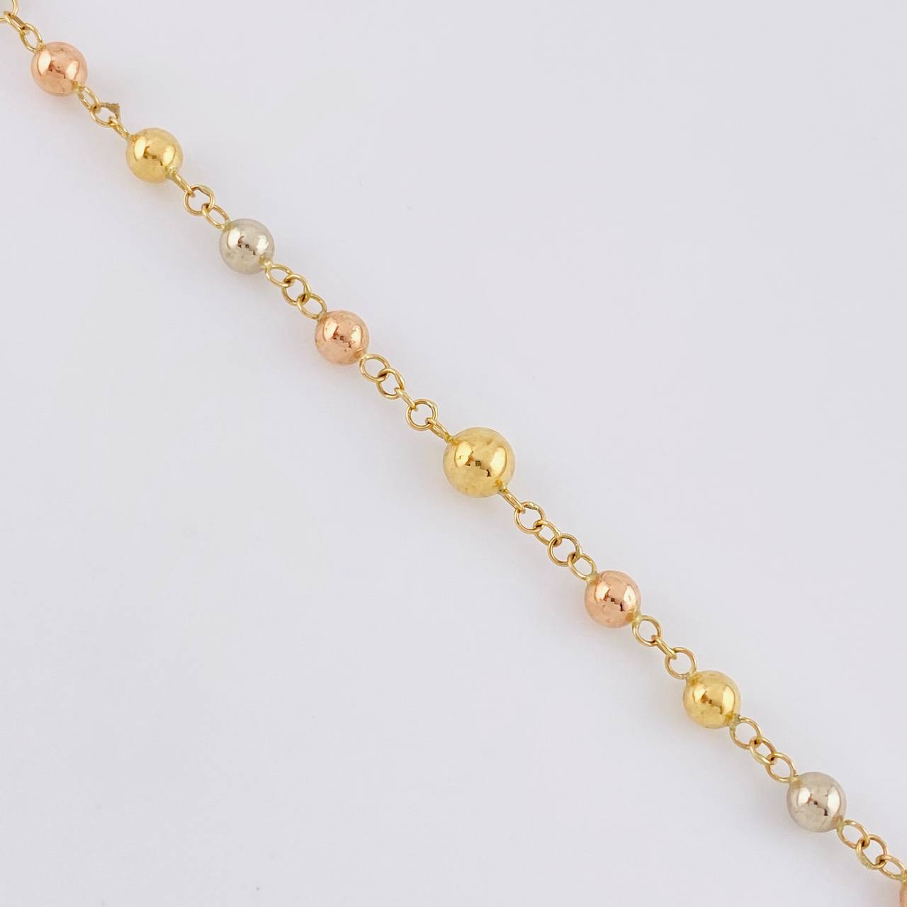 Rosario Virgen Milagrosa 8.55g / 55cm / 4mm Tres Oros 18K