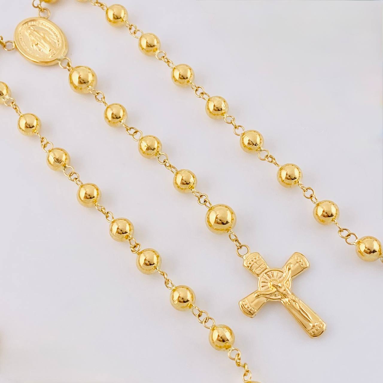 Rosario Virgen Milagrosa 12.25g / 60cm / 5mm Oro Amarillo 18K
