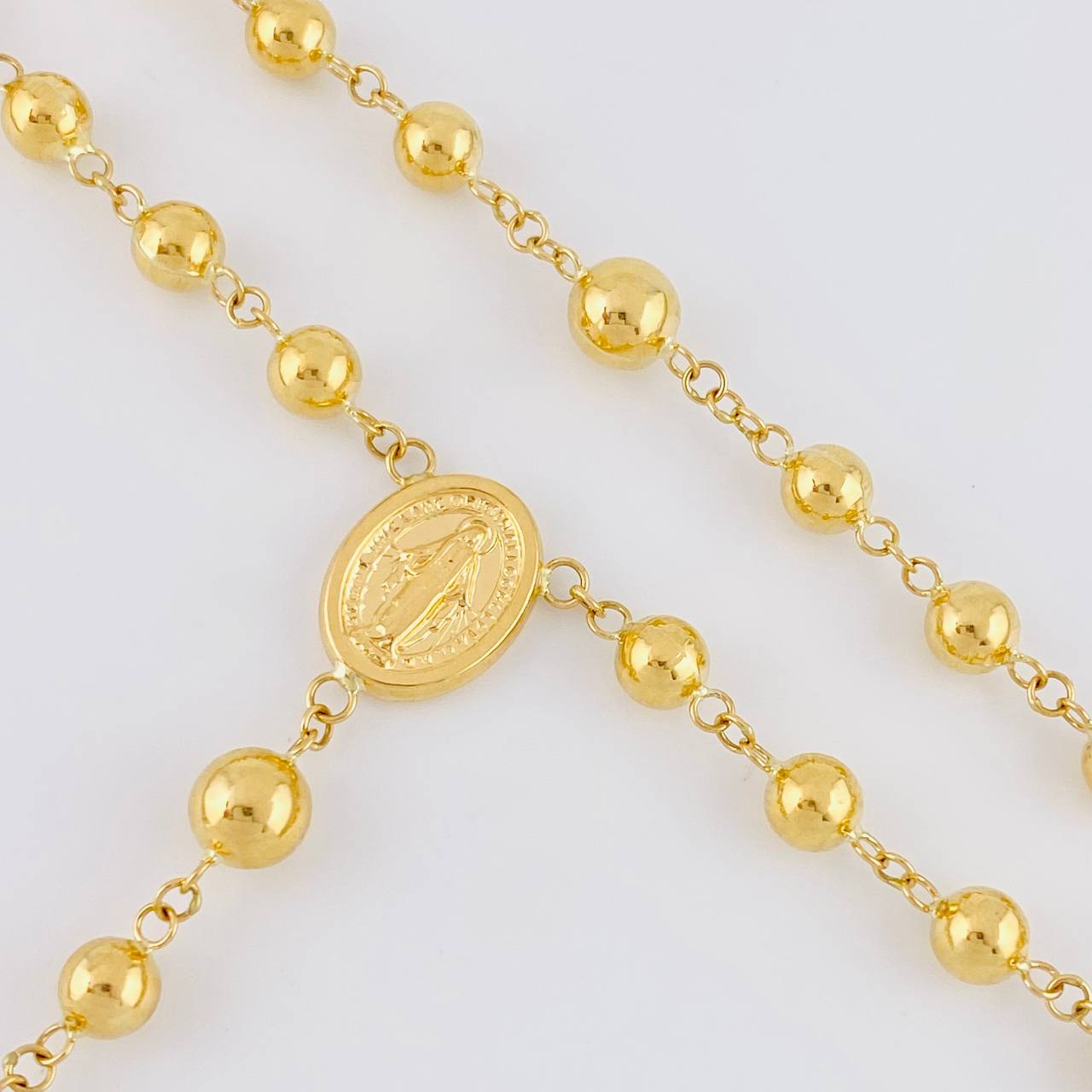Rosario Virgen Milagrosa 12.25g / 60cm / 5mm Oro Amarillo 18K