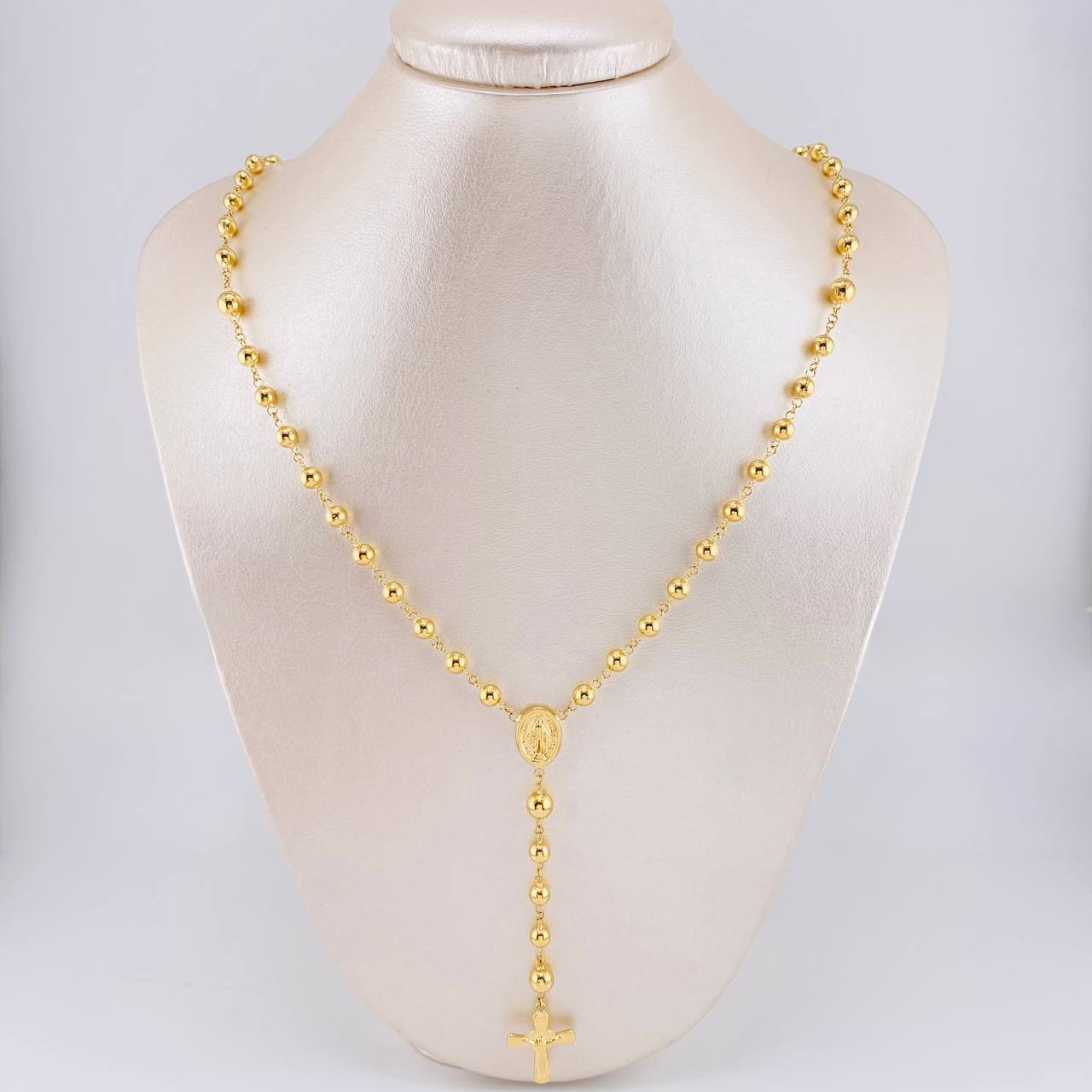 Rosario Virgen Milagrosa 12.25g / 60cm / 5mm Oro Amarillo 18K