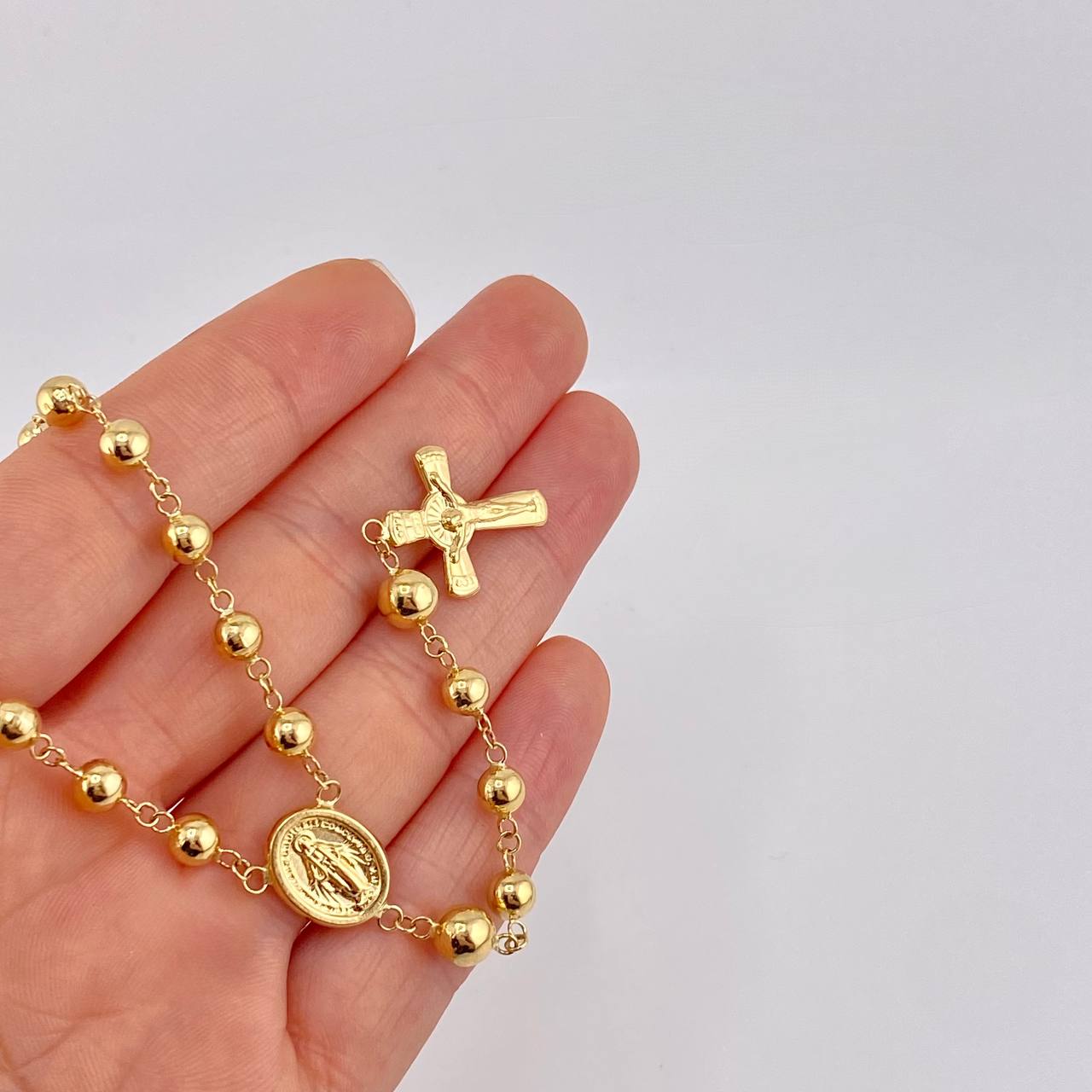 Rosario Virgen Milagrosa 12.25g / 60cm / 5mm Oro Amarillo 18K