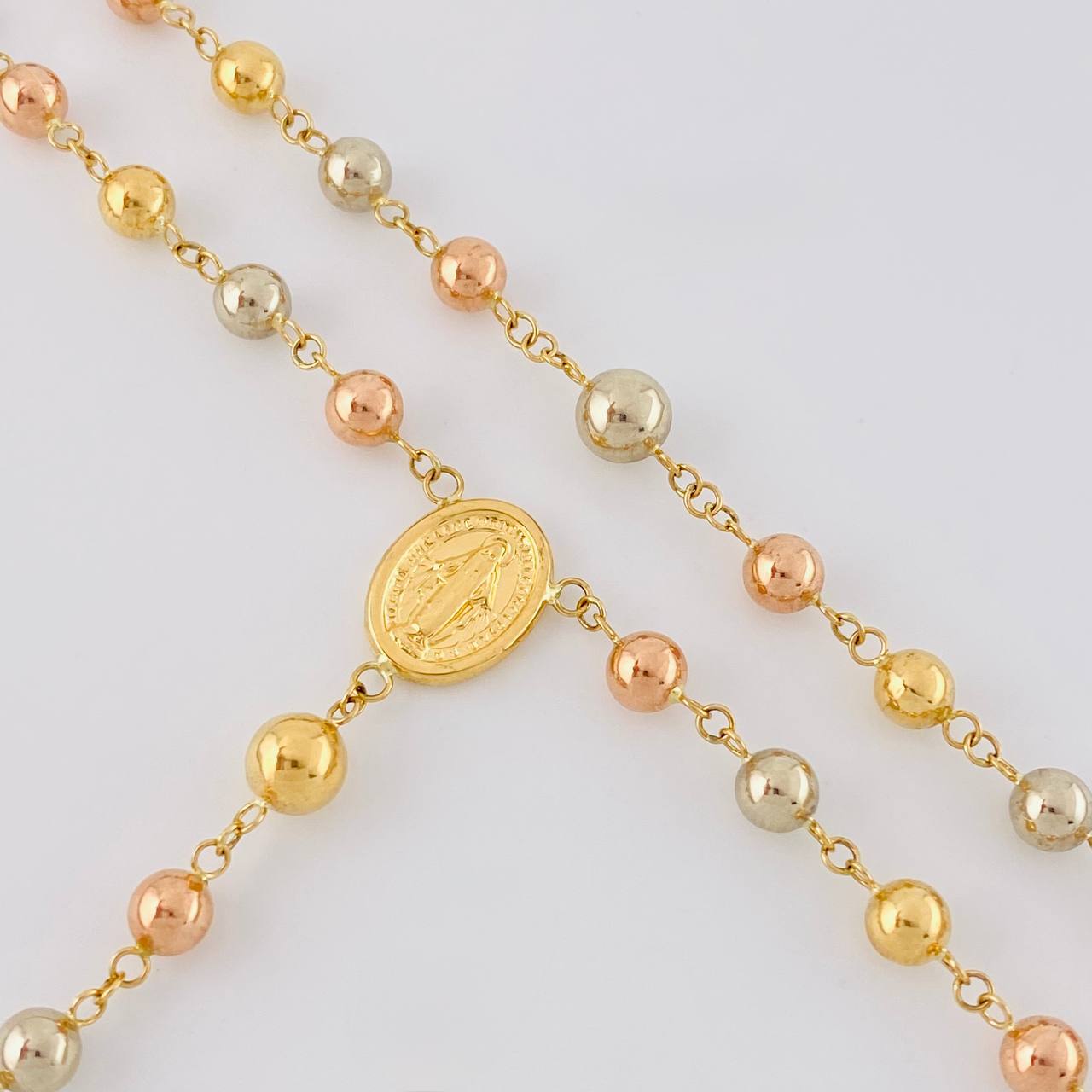 Rosario Virgen Milagrosa 12.05g / 60cm / 5mm Tres Oros 18K