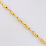Pulso Rustico Barril 4.55g / 20.9cm / 4.1mm Oro Amarillo 18K