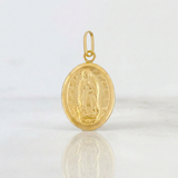 Dije Virgen de Guadalupe Plana 0.95 g / 2.6 cm Oro Amarillo 18K