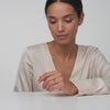 Anillo Solitario Redondo Esmeralda 70pts 2.55gr / 6.75cm / Oro Blanco 18K %