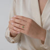 Anillo Solitario Esmeralda 16Pts 1.6gr / T6 1/2 / Oro Amarillo 18K %