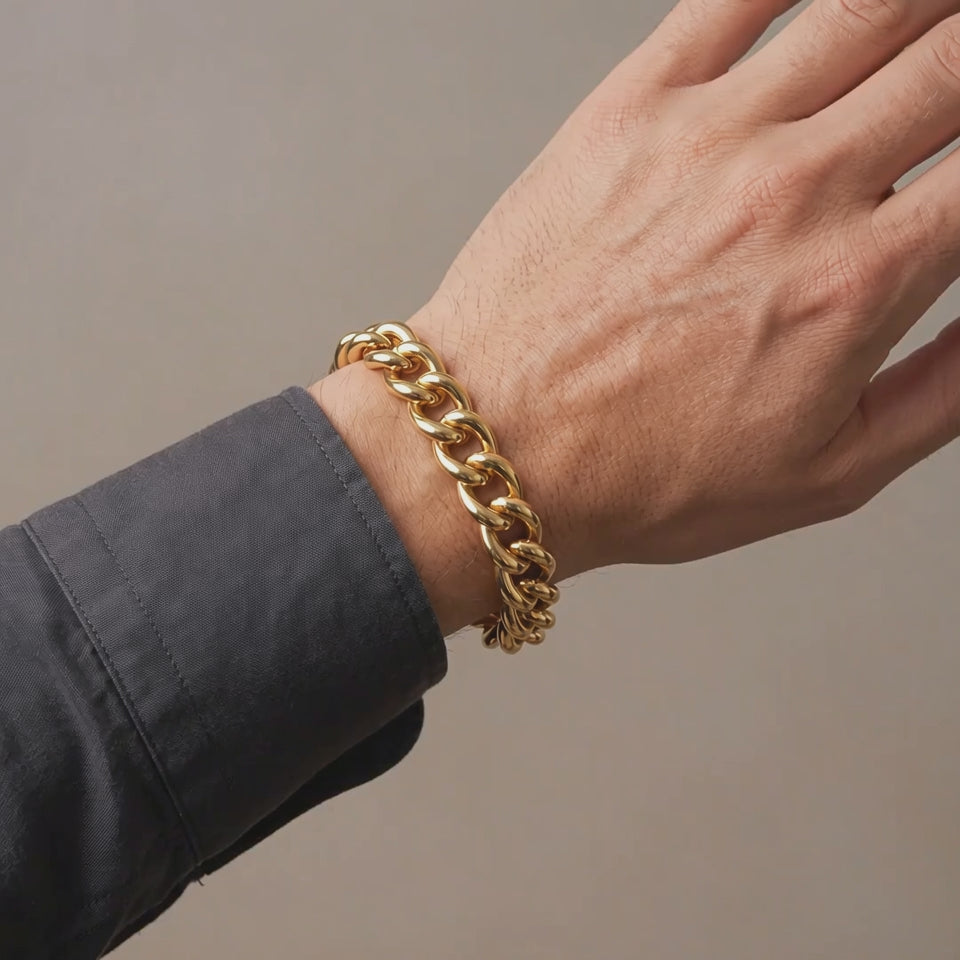 Pulso Cubano 18.65 g / 20.6 cm / 12.4 mm Oro Amarillo 18K