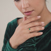 Anillo Cuadrado Esmeralda 30 Pts Diamantes 06 Pts 1.75gr / T7 1/4 / Oro Amarillo 18K