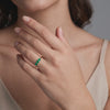 Anillo Trinity Esmeraldas 36pts 1.85gr / T7 3/4 / Oro Amarillo 18K
