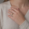 Anillo Solitario Canasta Esmeralda 16pts 1.1g / T7 Oro Amarillo 18K