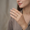 Anillo Trenzado Esmeralda 1pts 0.95gr / T6 3/4 / Oro Amarillo 18K