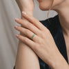 Anillo Solitario Esmeraldas 25pts 1.6gr / T7 1/4 / Oro Amarillo 18K