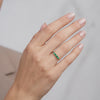 Anillo Cuarteto de Puntos Esmeraldas 22pts Diamantes 6pts 1.15gr / T7 1/4 / Oro Amarillo 18K