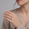 Anillo Solitario Esmeralda 20 Pts 1.55gr / 6.5cm / Oro Blanco 18K %