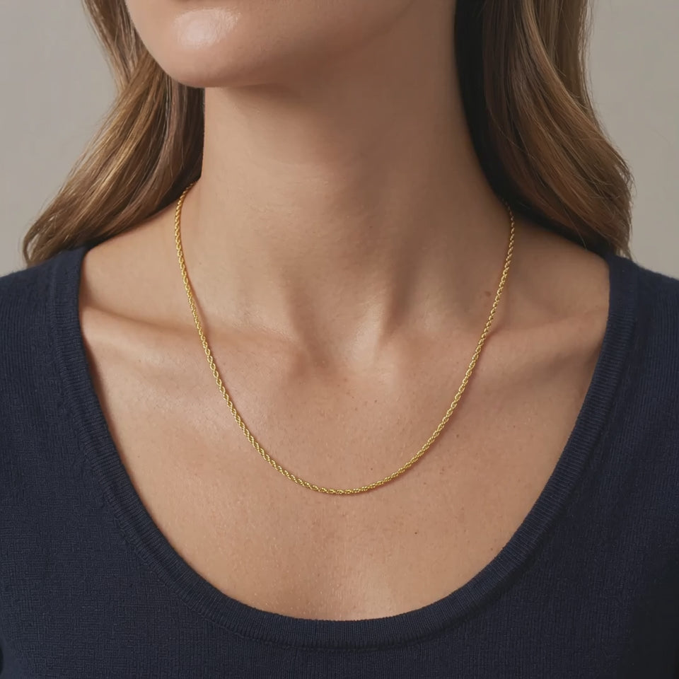 Cadena Lazo 2.75g / 45cm / 2.17mm Oro Amarillo 18K