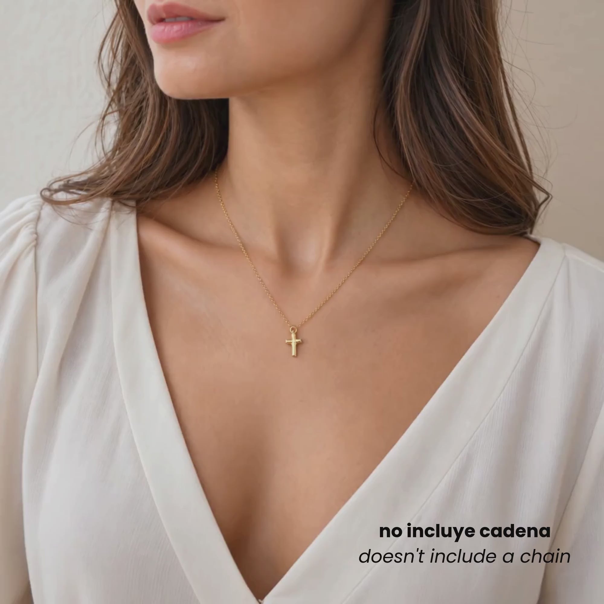 Dije Cruz Lisa 0.2 g / 1.4 cm Oro Amarillo 18K