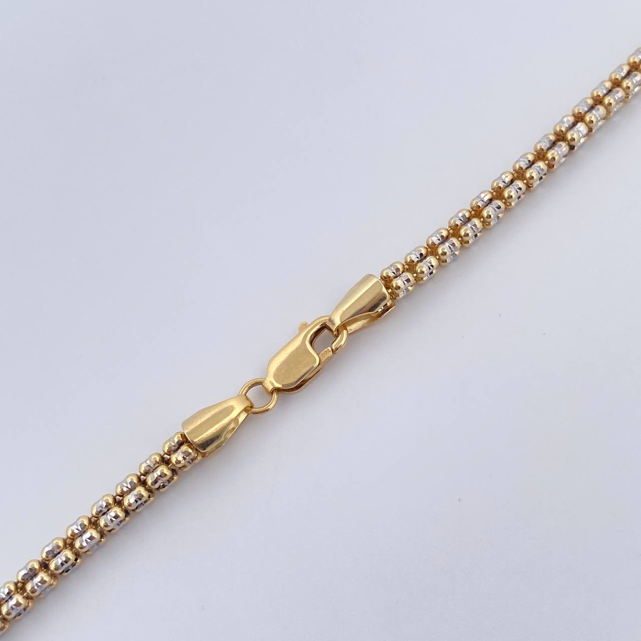 Cadena Ice 28.75gr / 60cm / 3.8mm Dos Oros Amarillo Blanco +3 18K