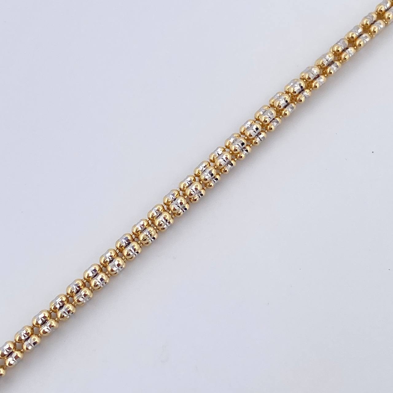 Cadena Ice 26.15gr / 70.8cm / Dos Oros Amarillo Blanco +4 18K &