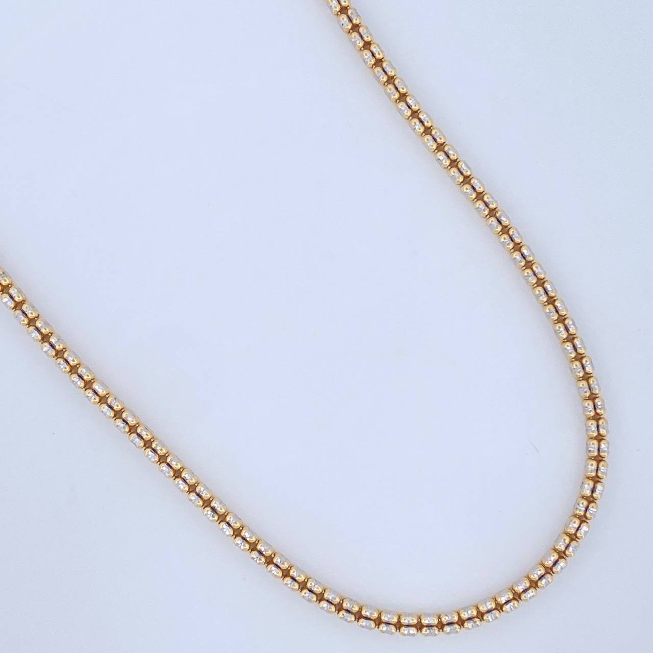 Cadena Ice 28.75gr / 60cm / 3.8mm Dos Oros Amarillo Blanco +3 18K