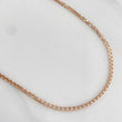 Cadena Veneciana Redonda 33.2g / 70cm / 3mm Dos Oros Blanco Rosa 18K